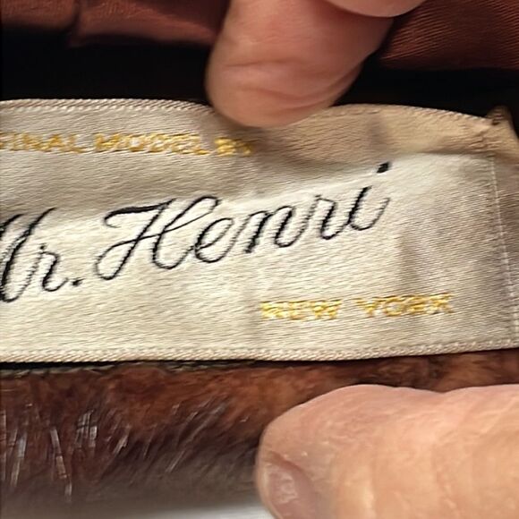 Original Model Mr. Henri New York Mink Fox (?) Hat - Picture 5 of 7